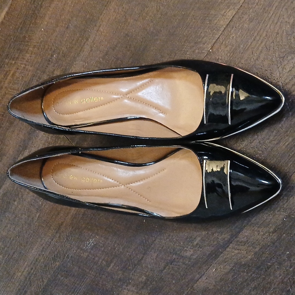 Andrew Geller black patent vegan leather Optimal heels Women’s sz 10